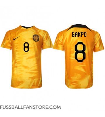 Niederlande Cody Gakpo #8 Replik Heimtrikot WM 2022 Kurzarm